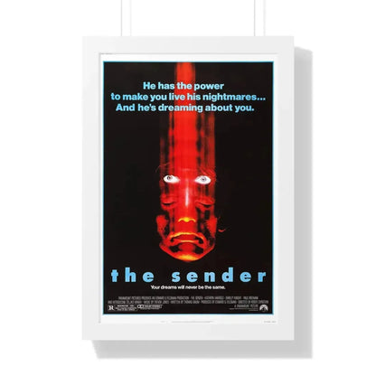 THE SENDER 1982 - Framed Movie Poster 16″ x 24″ White - The Sticker Space