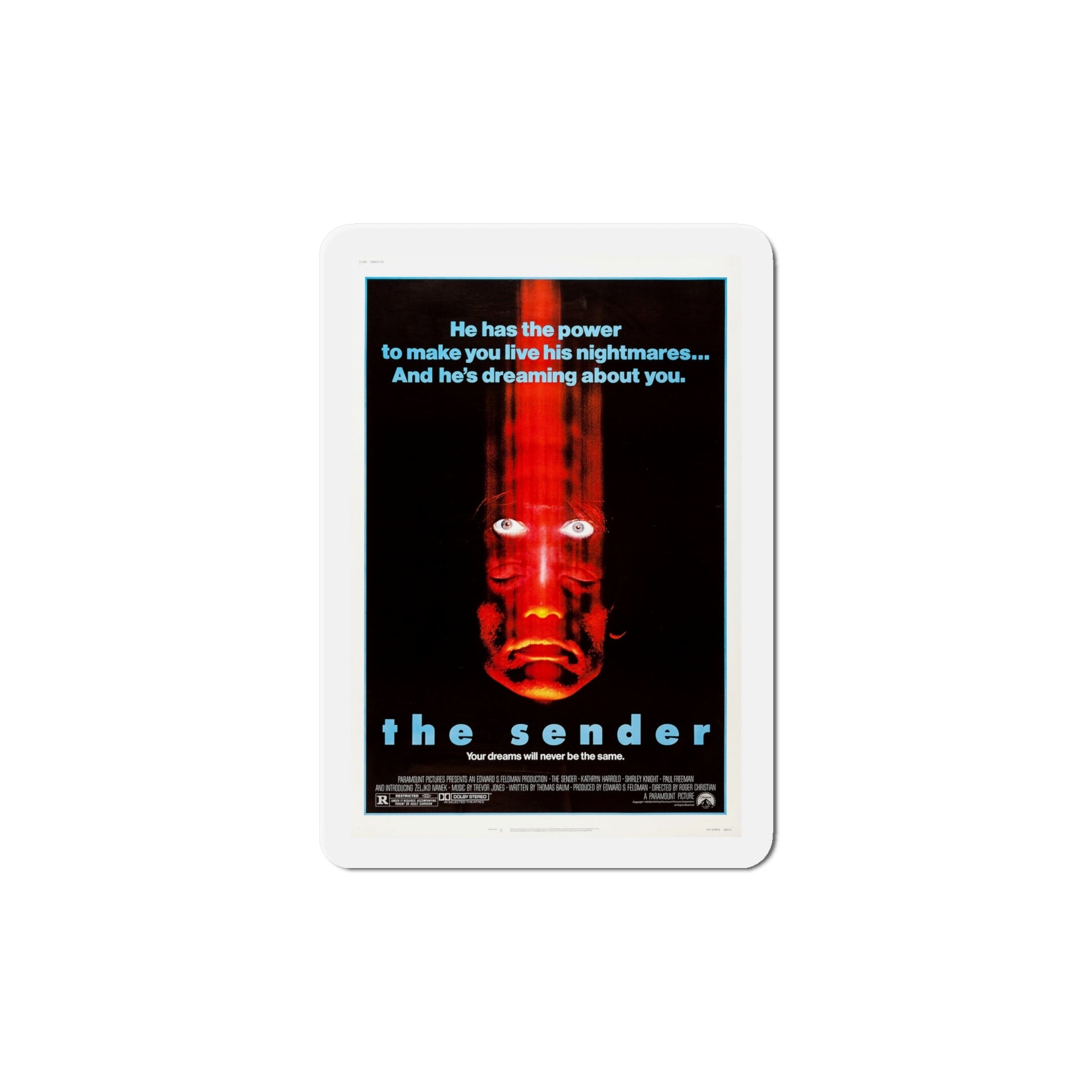 The Sender 1982 Movie Poster Die-Cut Magnet-The Sticker Space