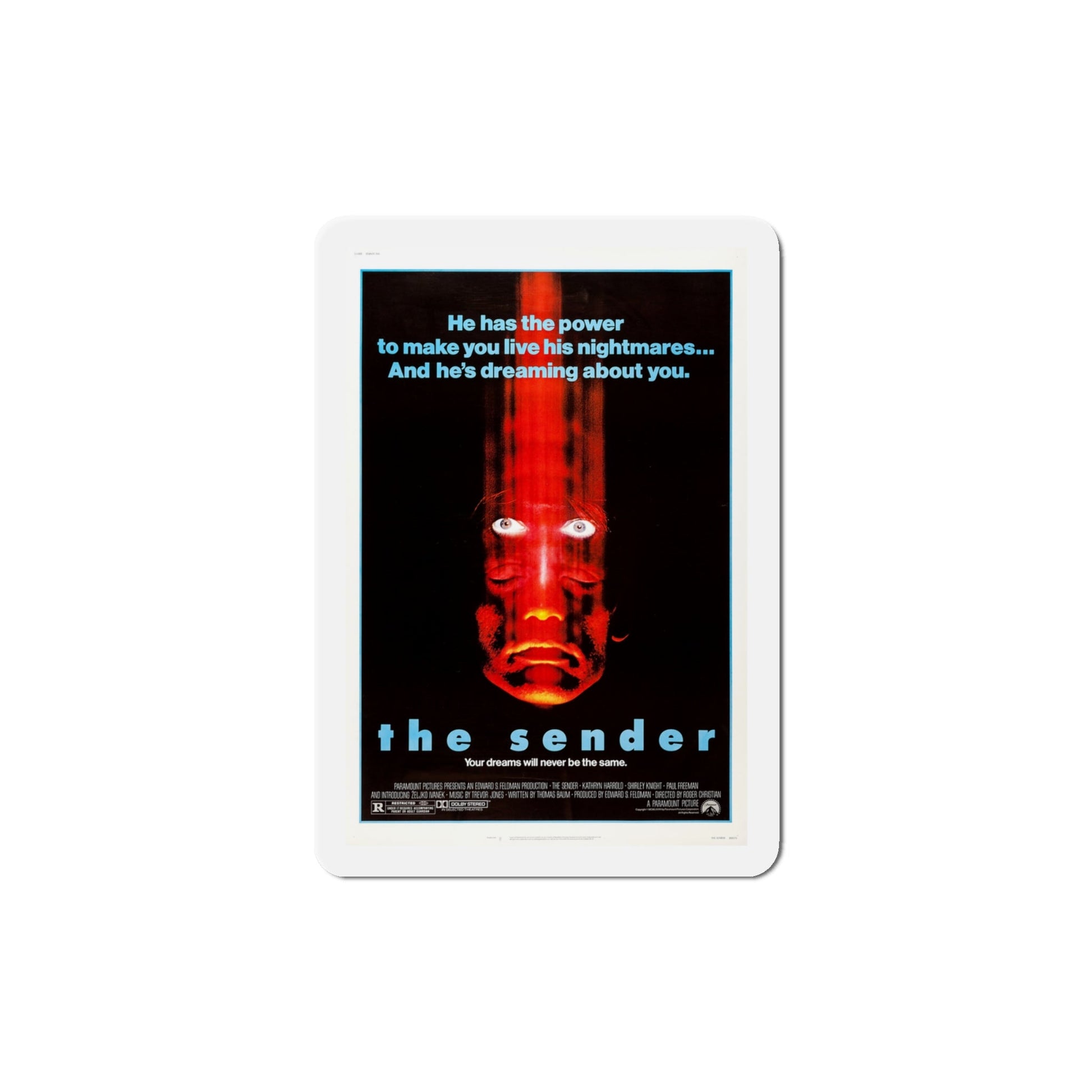 The Sender 1982 Movie Poster Die-Cut Magnet-The Sticker Space