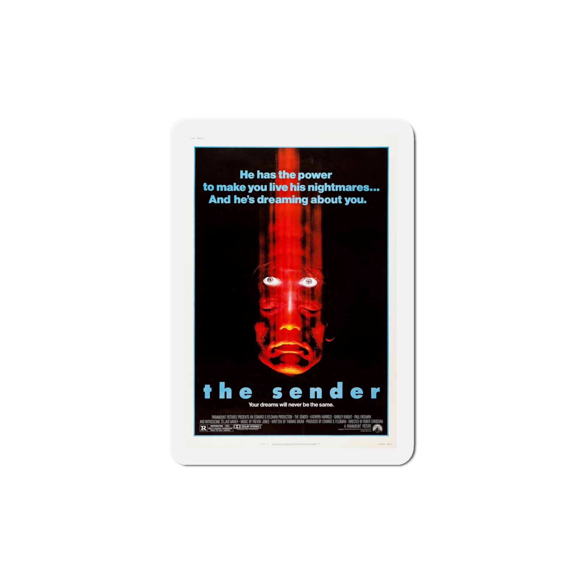 The Sender 1982 Movie Poster Die-Cut Magnet-5" x 5"-The Sticker Space