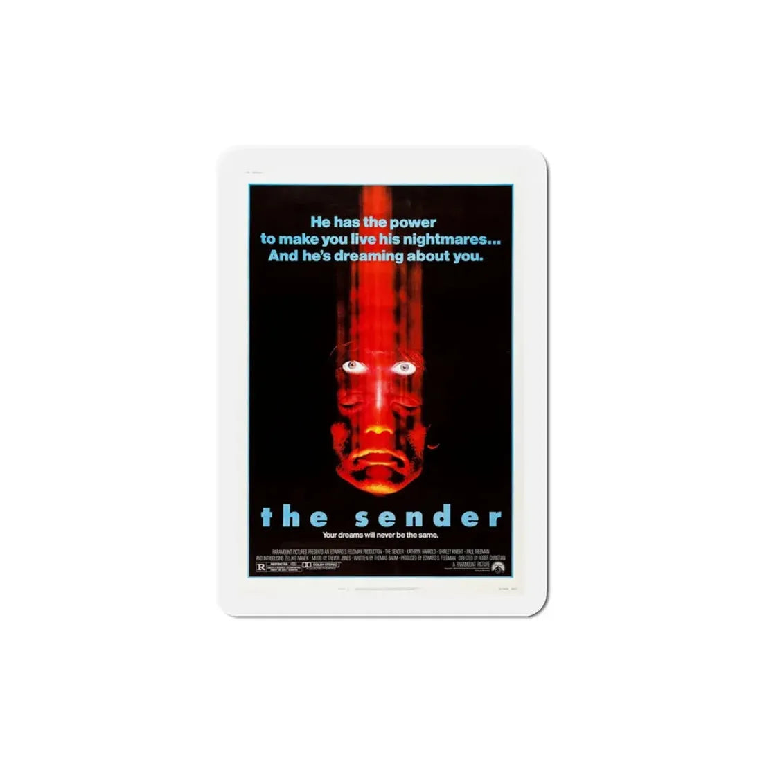The Sender 1982 Movie Poster Refrigerator Magnet 3 Inch - The Sticker Space