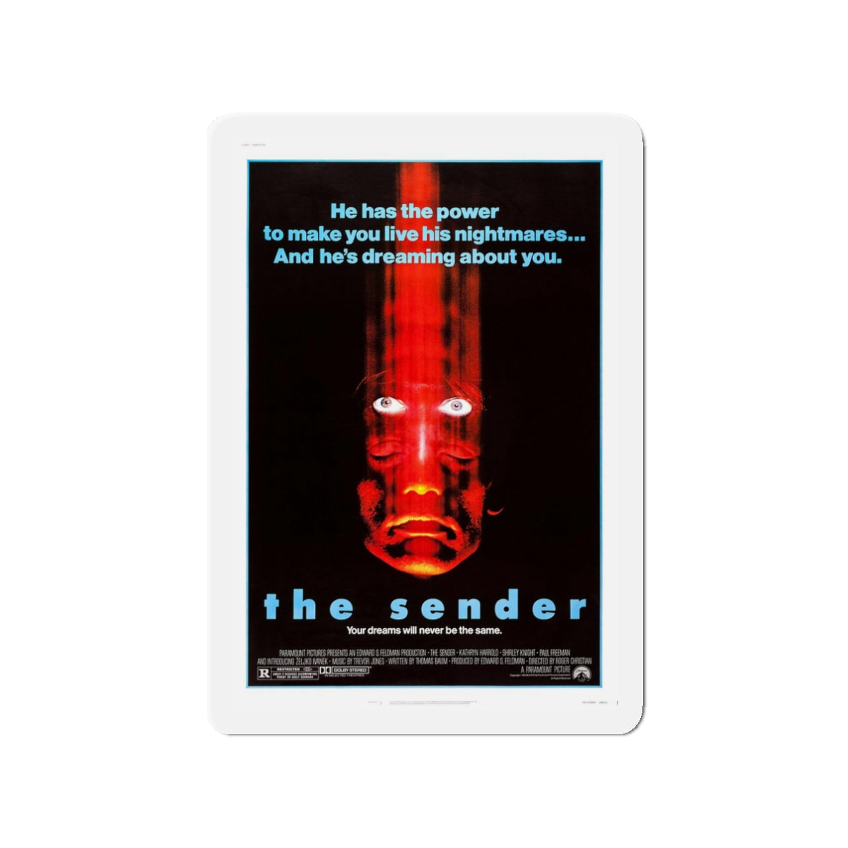 THE SENDER 1982 Movie Poster - Refrigerator Magnet