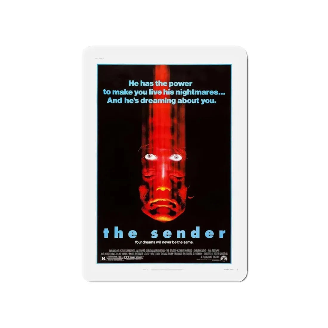 THE SENDER 1982 Movie Poster - Refrigerator Magnet 4 Inch - The Sticker Space