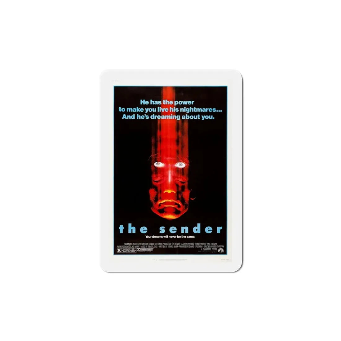 The Sender 1982 Movie Poster Refrigerator Magnet 5 Inch - The Sticker Space