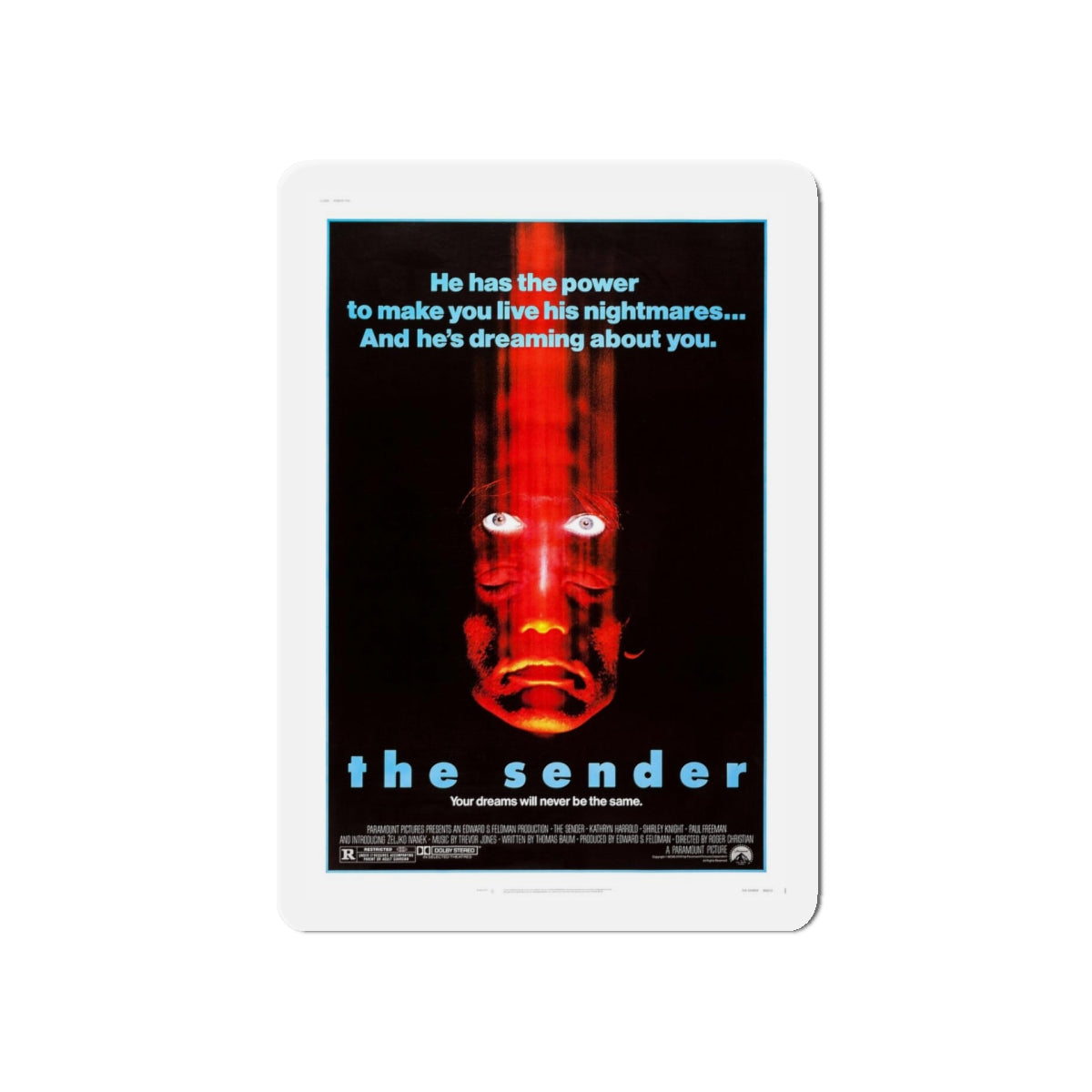 THE SENDER 1982 Movie Poster - Refrigerator Magnet