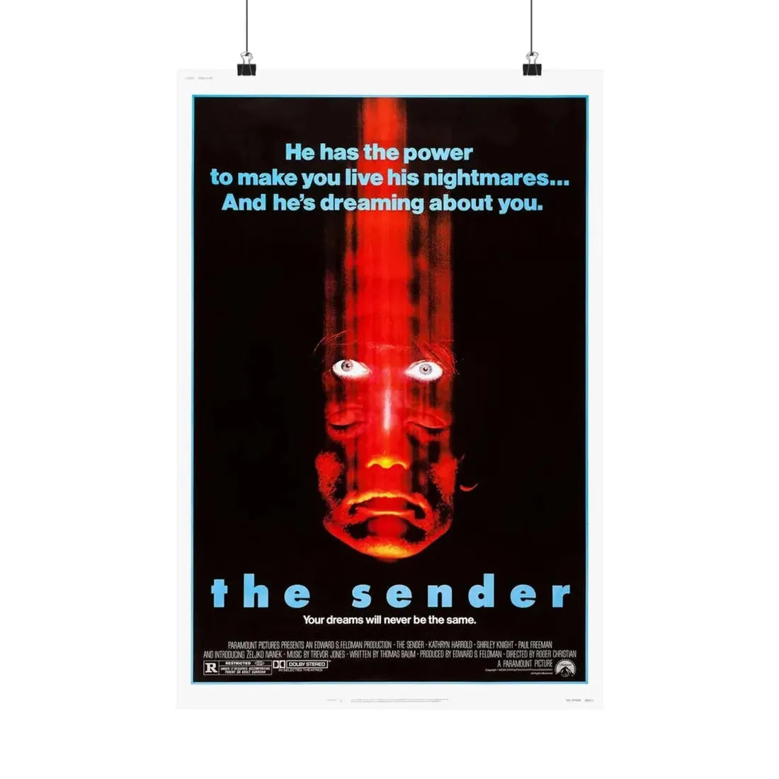 THE SENDER 1982 - Paper Movie Poster 16″ x 24″ Matte - The Sticker Space