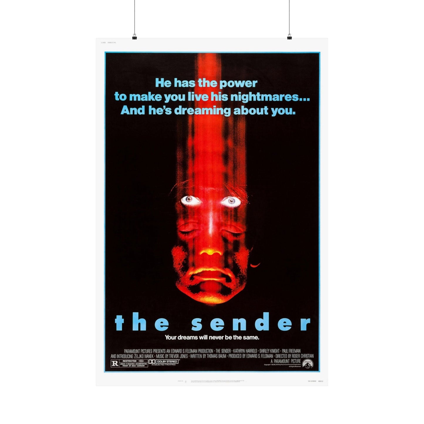 THE SENDER 1982 - Paper Movie Poster-36" x 54"-The Sticker Space