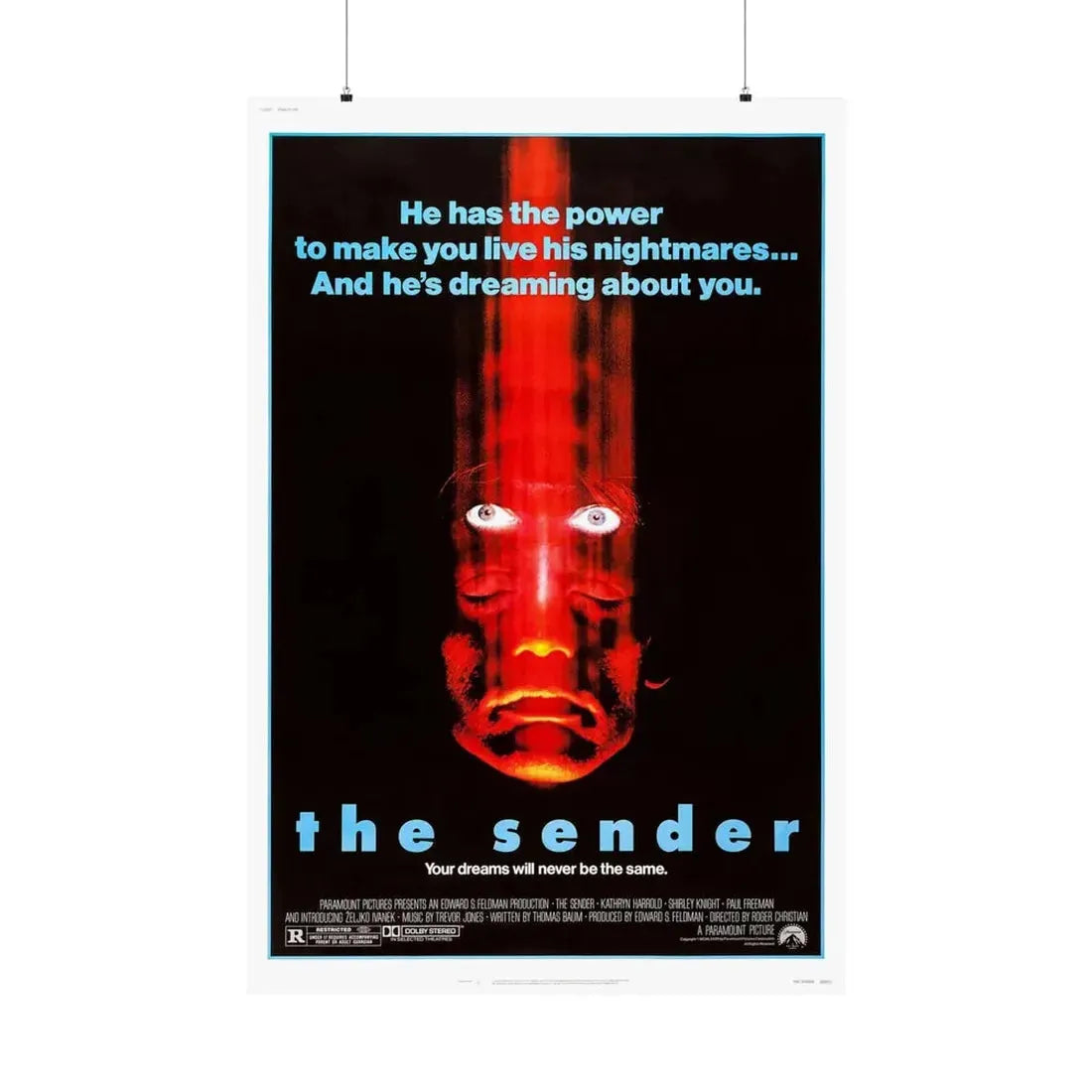 THE SENDER 1982 - Paper Movie Poster 36" x 54" Matte - The Sticker Space
