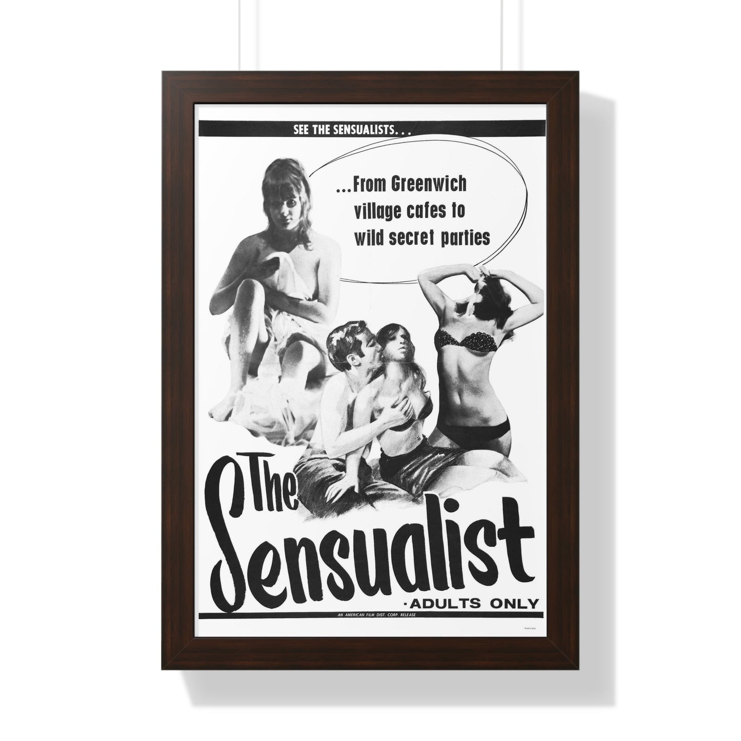 THE SENSUALIST 1966 - Framed Movie Poster-16″ x 24″-The Sticker Space