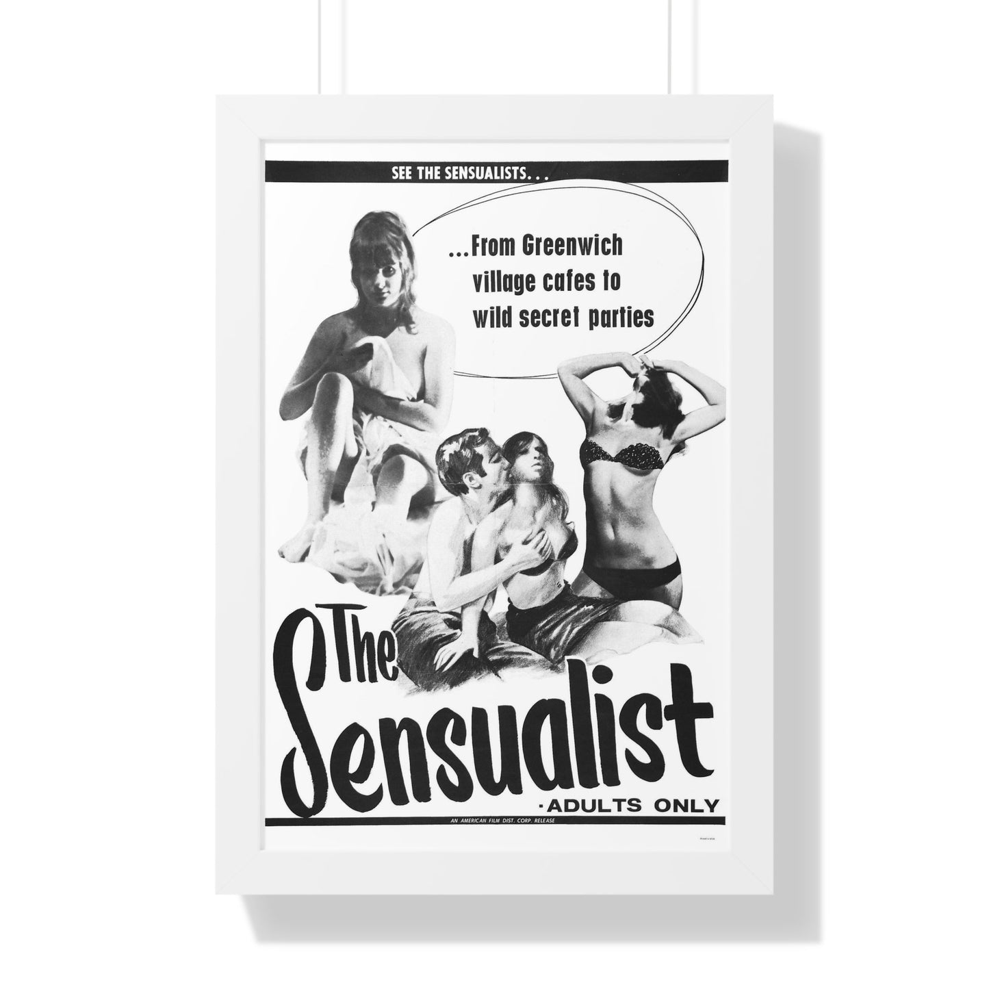 THE SENSUALIST 1966 - Framed Movie Poster-16″ x 24″-The Sticker Space