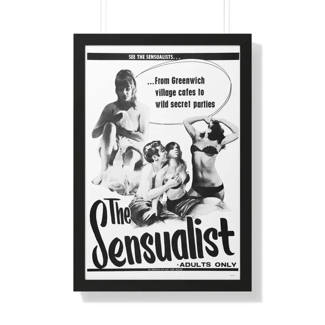 THE SENSUALIST 1966 - Framed Movie Poster 20" x 30" Black - The Sticker Space