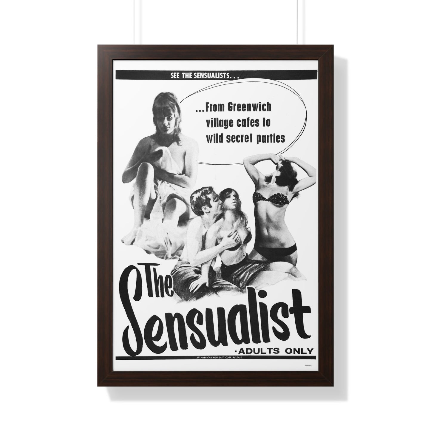 THE SENSUALIST 1966 - Framed Movie Poster-20" x 30"-The Sticker Space