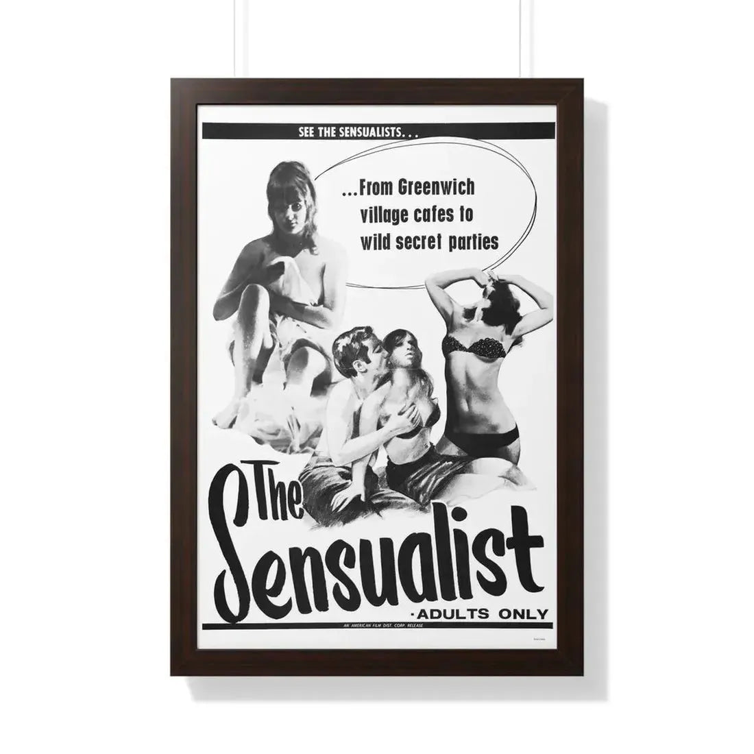 THE SENSUALIST 1966 - Framed Movie Poster 20" x 30" Walnut - The Sticker Space