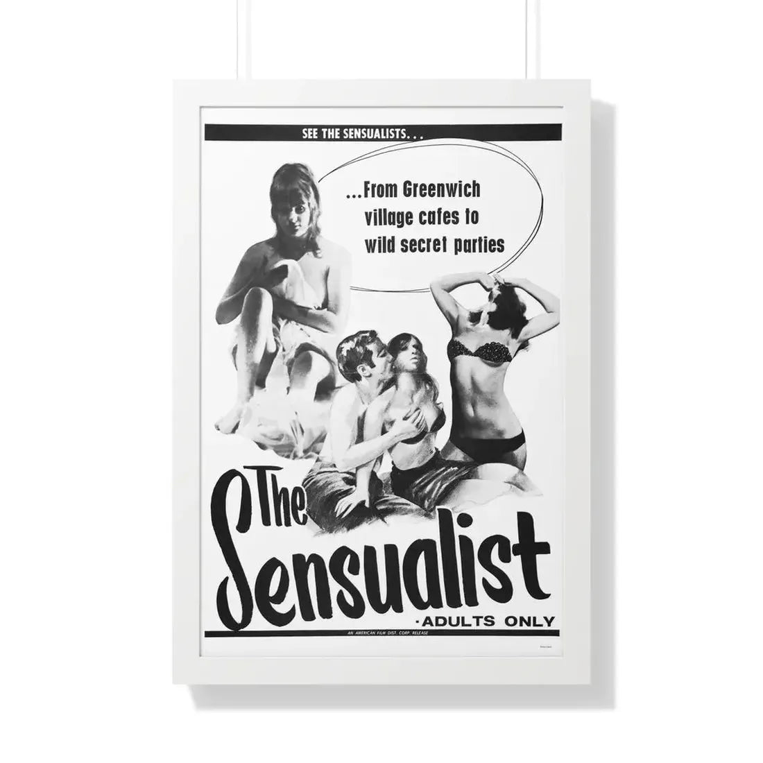 THE SENSUALIST 1966 - Framed Movie Poster 20" x 30" White - The Sticker Space