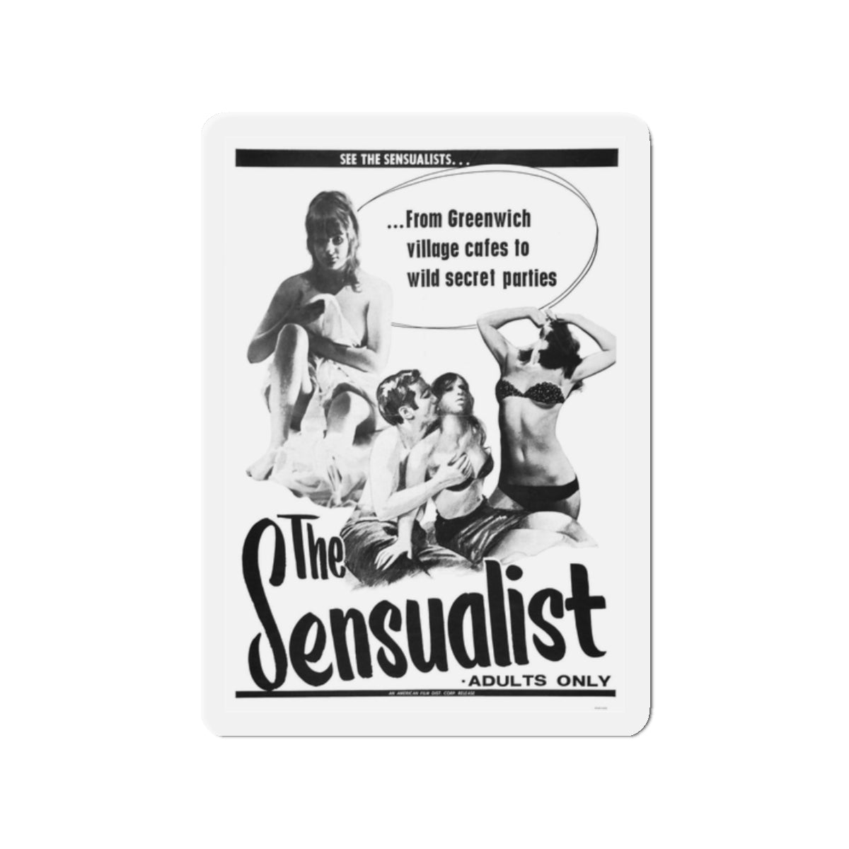 THE SENSUALIST 1966 Movie Poster - Refrigerator Magnet