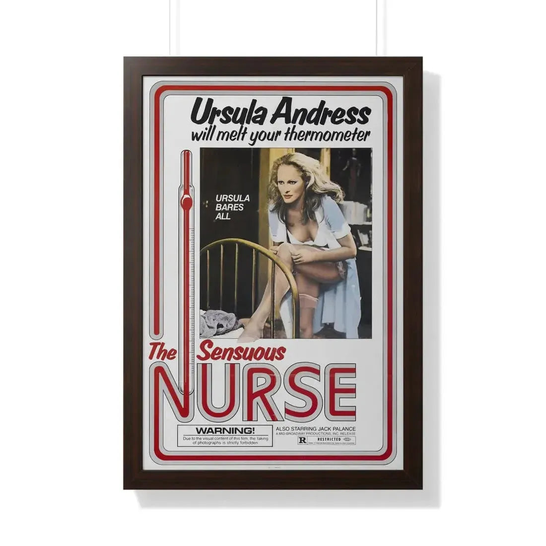 THE SENSUOUS NURSE 1975 - Framed Movie Poster 20" x 30" Walnut - The Sticker Space