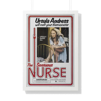 THE SENSUOUS NURSE 1975 - Framed Movie Poster 20" x 30" White - The Sticker Space