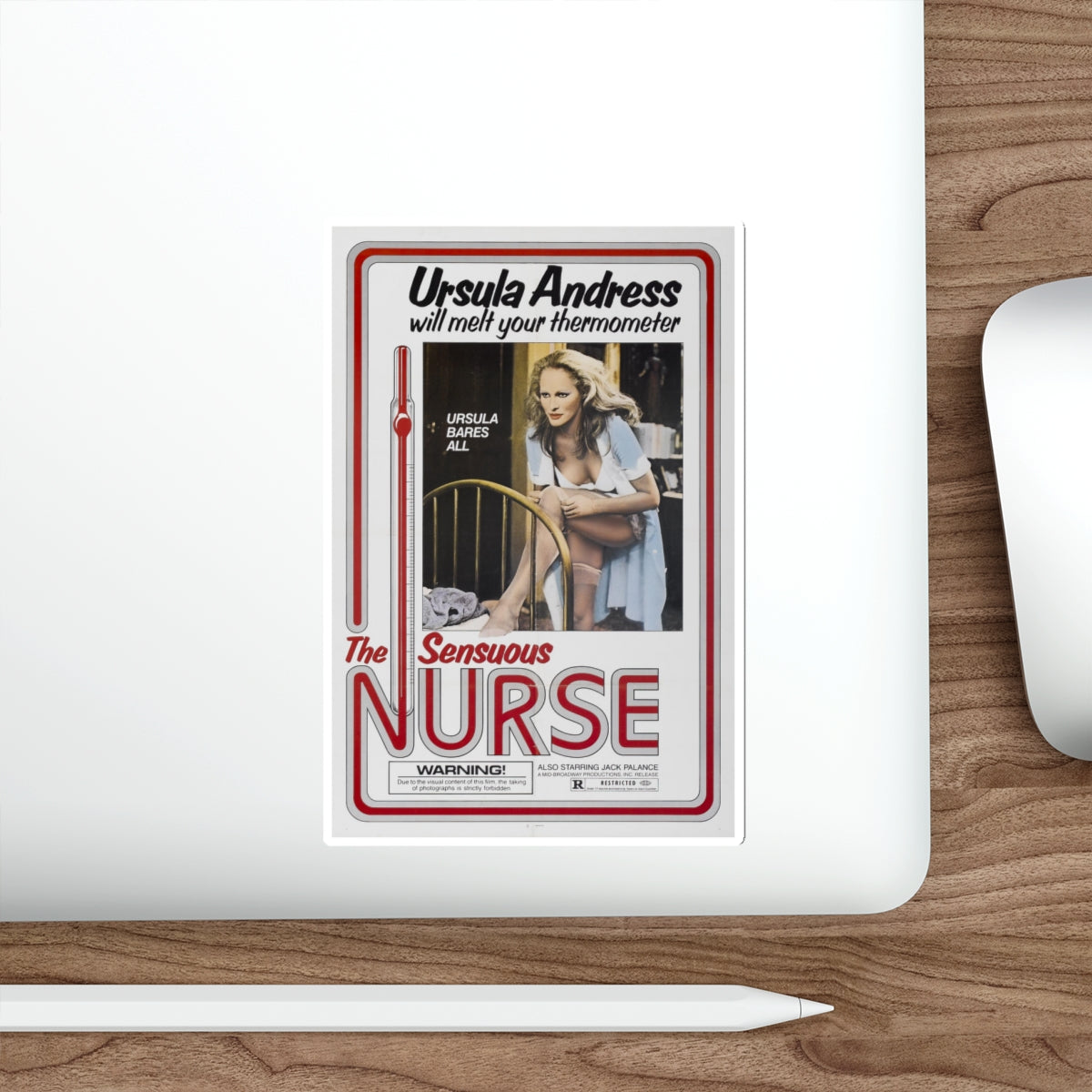 THE SENSUOUS NURSE 1975 Movie Poster STICKER Vinyl Die-Cut Decal-The Sticker Space