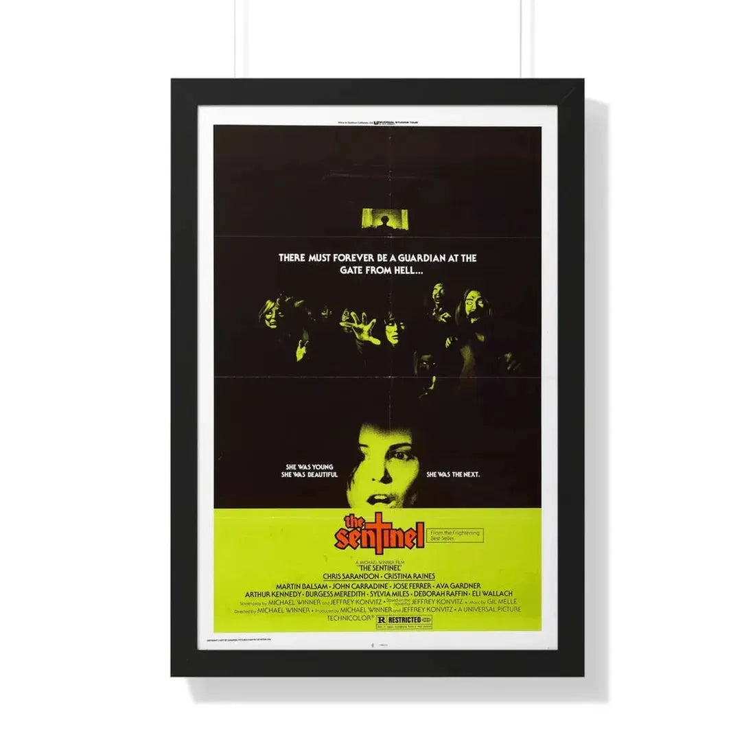 THE SENTINEL 1977 - Framed Movie Poster 20" x 30" Black - The Sticker Space