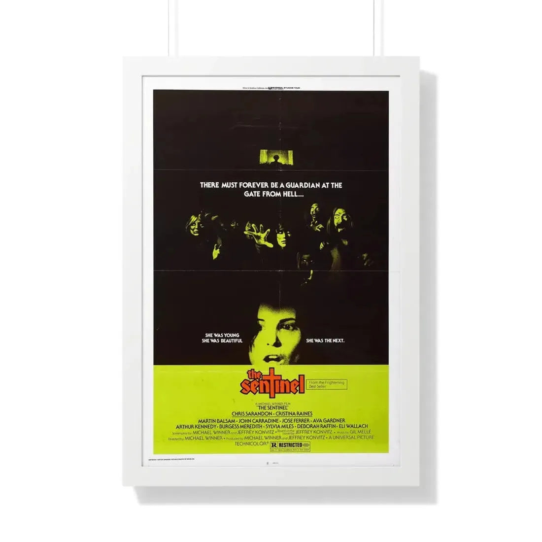 THE SENTINEL 1977 - Framed Movie Poster 20" x 30" White - The Sticker Space
