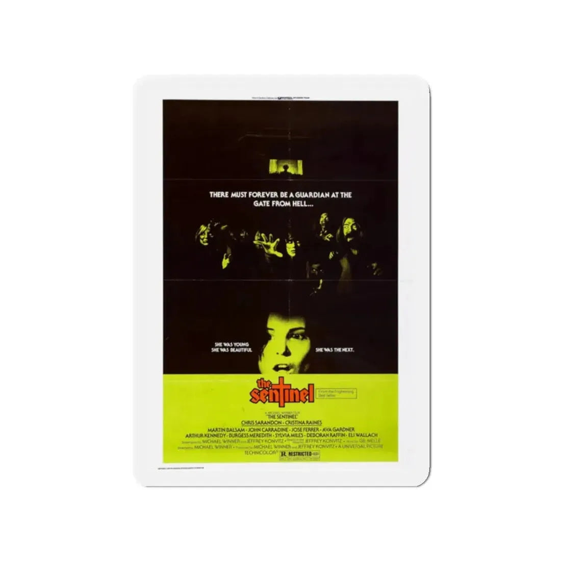 THE SENTINEL 1977 Movie Poster - Refrigerator Magnet 2 Inch - The Sticker Space
