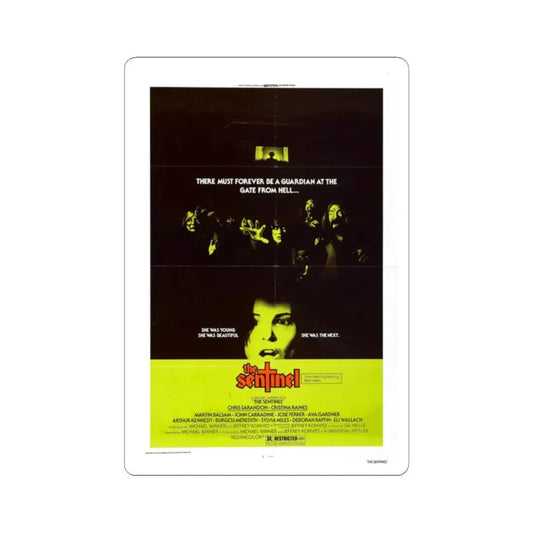 THE SENTINEL 1977 Movie Poster - STICKER Vinyl Kiss-Cut Decal 2 Inch White - The Sticker Space