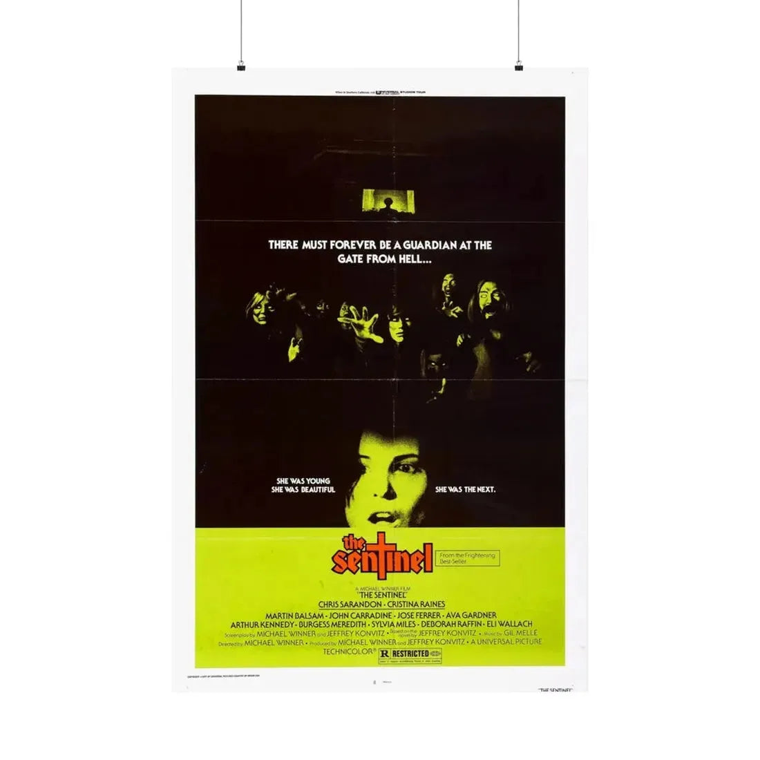 THE SENTINEL 1977 - Paper Movie Poster 36" x 54" Matte - The Sticker Space
