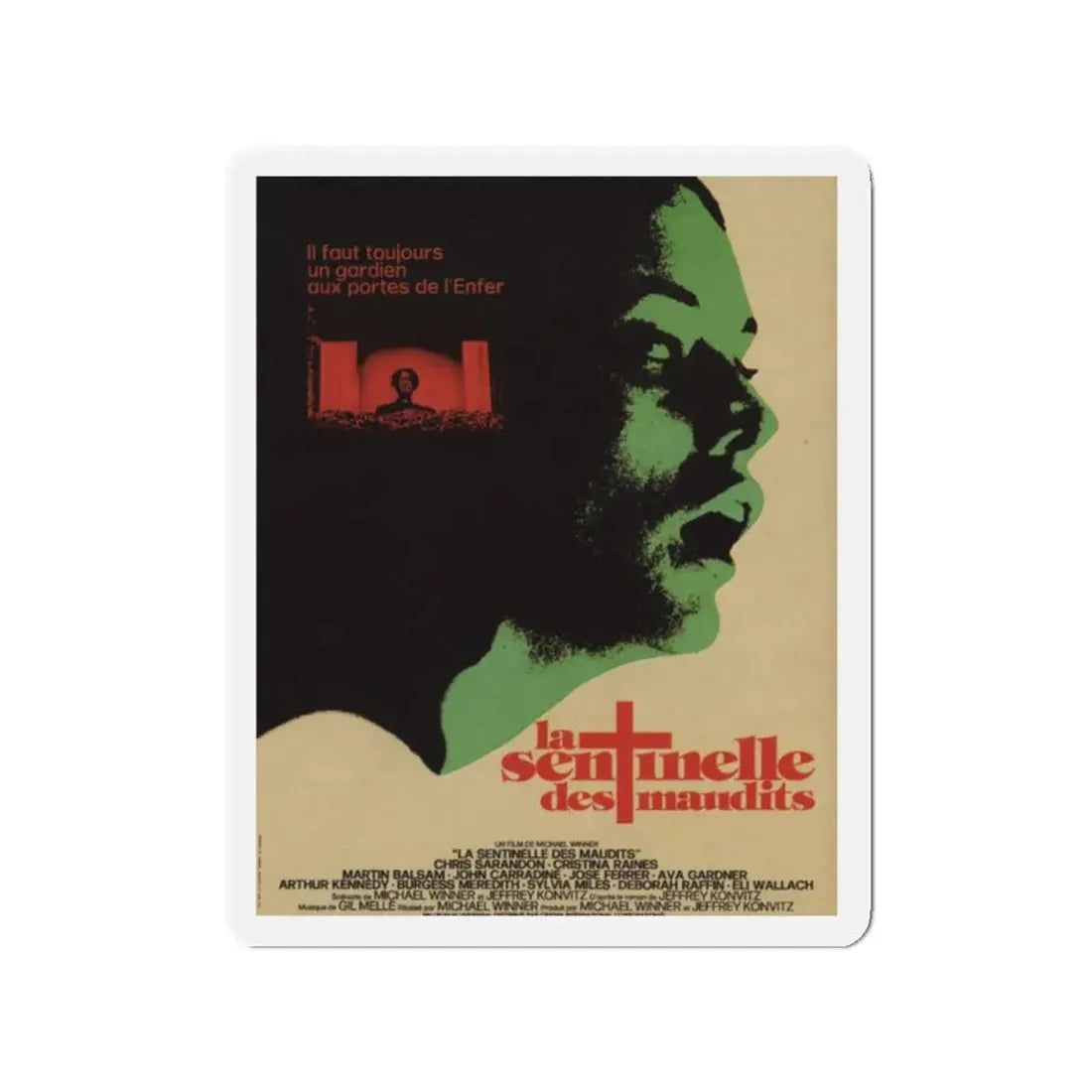 THE SENTINEL (FRENCH) 1977 Movie Poster - Refrigerator Magnet 2 Inch - The Sticker Space