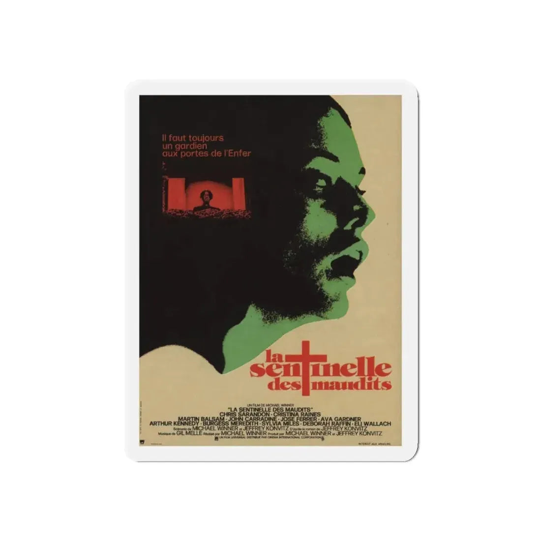 THE SENTINEL (FRENCH) 1977 Movie Poster - Refrigerator Magnet 5 Inch - The Sticker Space