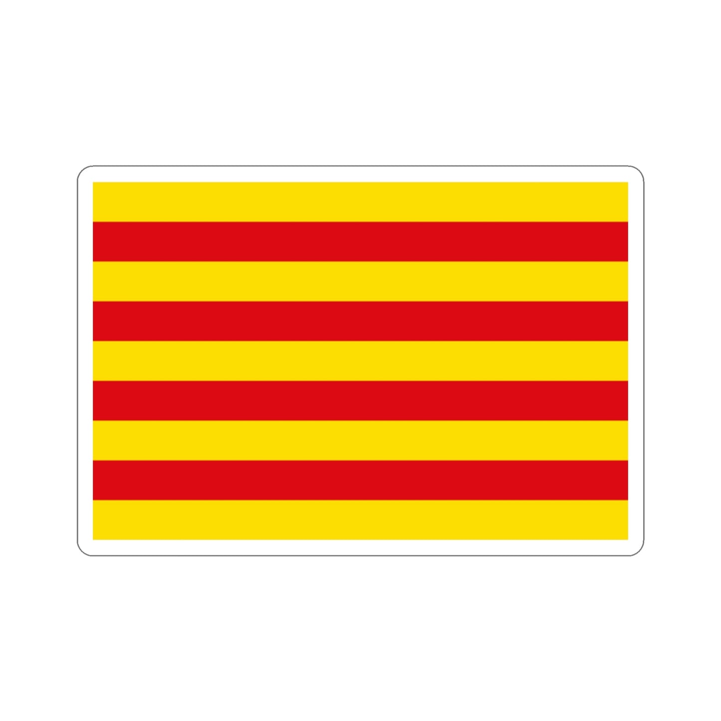 The Senyera the Flag of Catalonia Spain STICKER Vinyl Die-Cut Decal-2 Inch-The Sticker Space