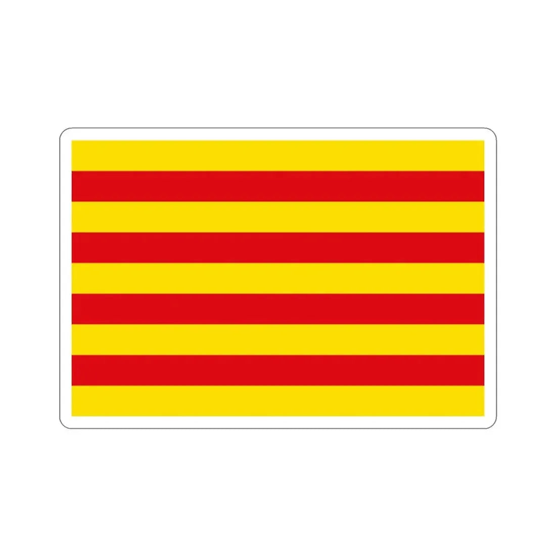 The Senyera the Flag of Catalonia Spain STICKER Vinyl Die-Cut Decal 2 Inch - The Sticker Space