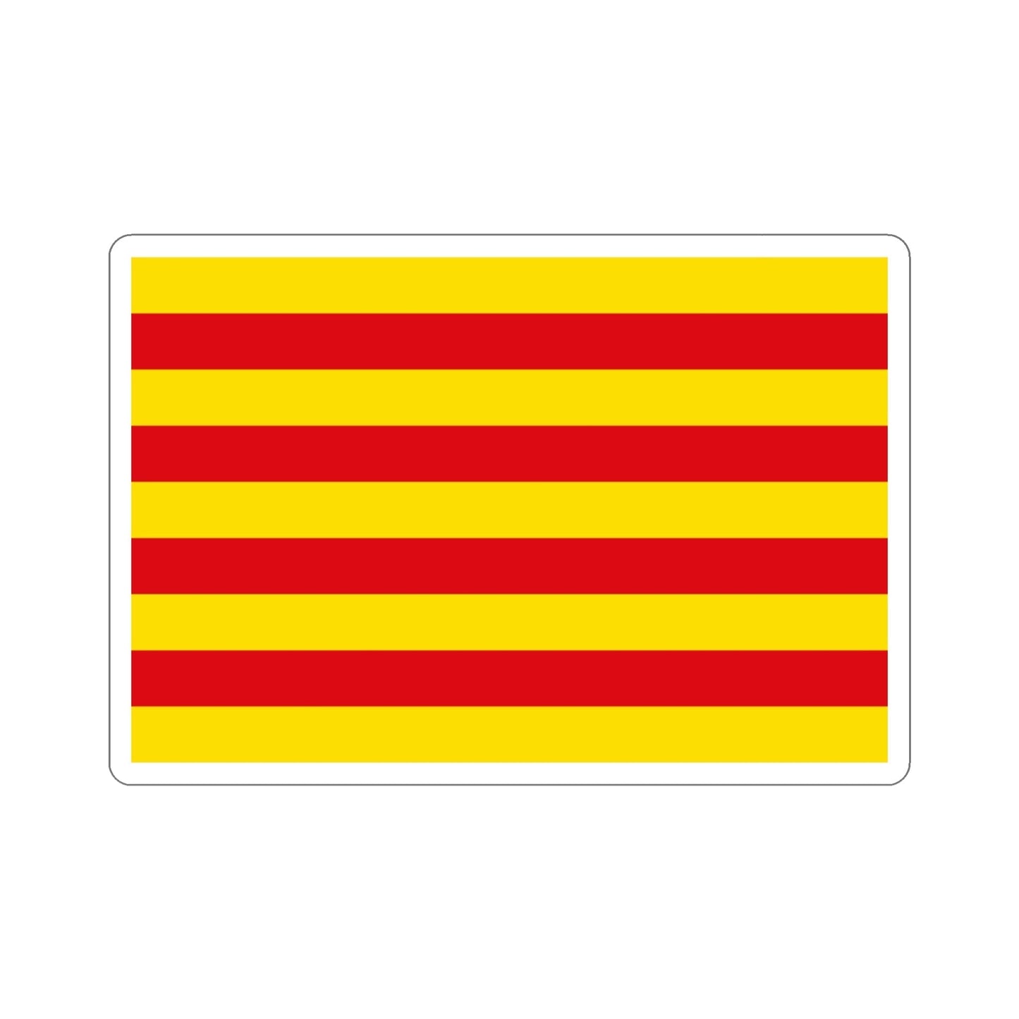 The Senyera the Flag of Catalonia Spain STICKER Vinyl Die-Cut Decal-3 Inch-The Sticker Space