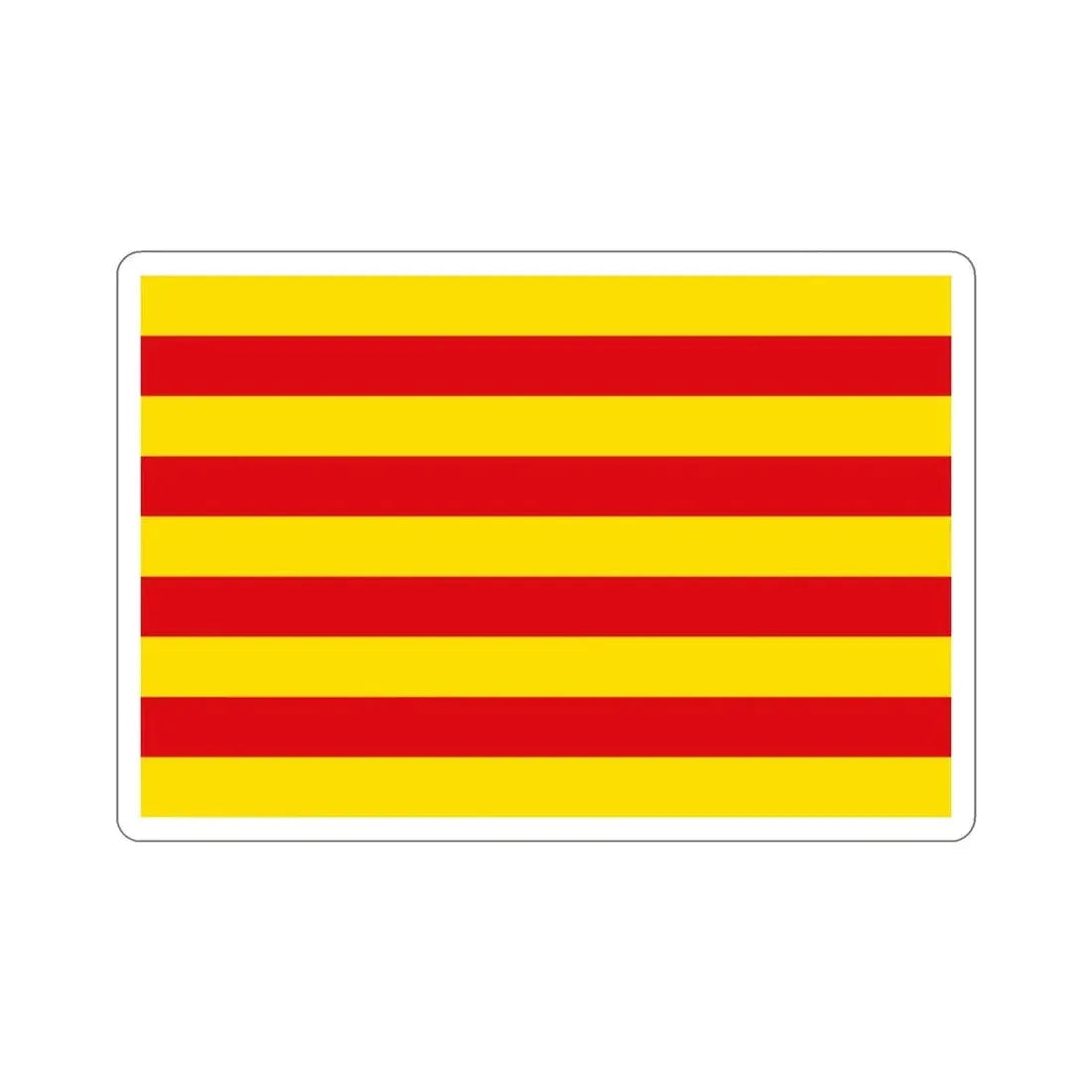 The Senyera the Flag of Catalonia Spain STICKER Vinyl Die-Cut Decal 3 Inch - The Sticker Space