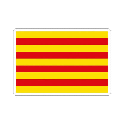 The Senyera the Flag of Catalonia Spain STICKER Vinyl Die-Cut Decal 3 Inch - The Sticker Space