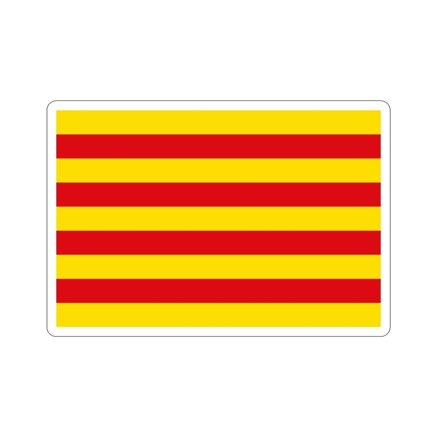 The Senyera the Flag of Catalonia Spain STICKER Vinyl Die-Cut Decal-4 Inch-The Sticker Space