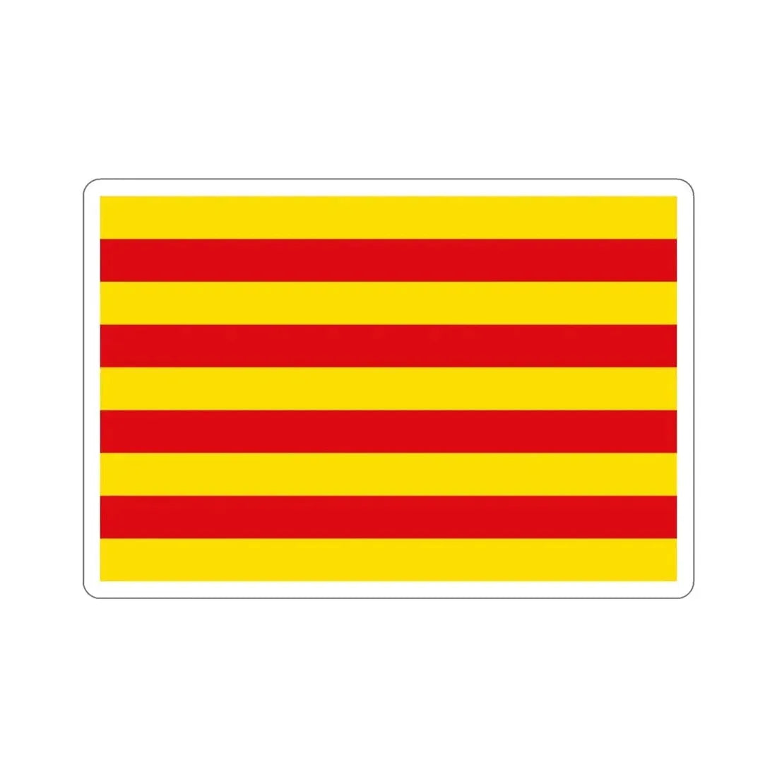 The Senyera the Flag of Catalonia Spain STICKER Vinyl Die-Cut Decal 4 Inch - The Sticker Space