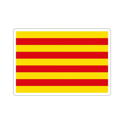 The Senyera the Flag of Catalonia Spain STICKER Vinyl Die-Cut Decal 4 Inch - The Sticker Space