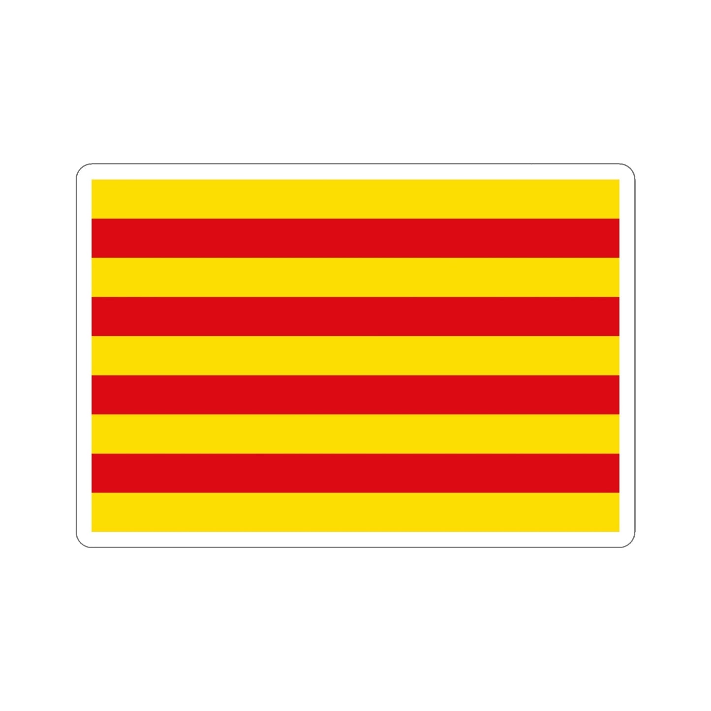 The Senyera the Flag of Catalonia Spain STICKER Vinyl Die-Cut Decal-5 Inch-The Sticker Space