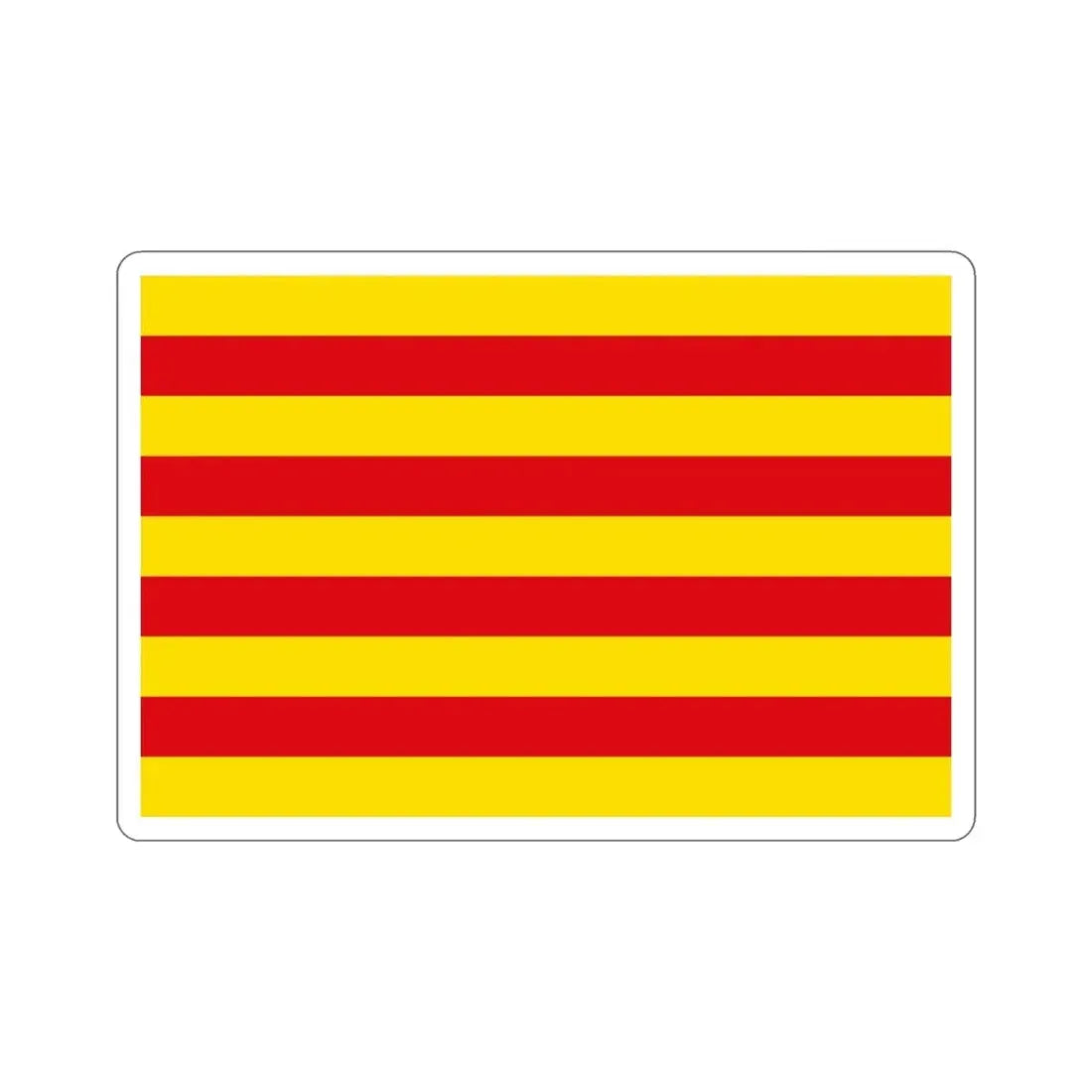 The Senyera the Flag of Catalonia Spain STICKER Vinyl Die-Cut Decal 5 Inch - The Sticker Space