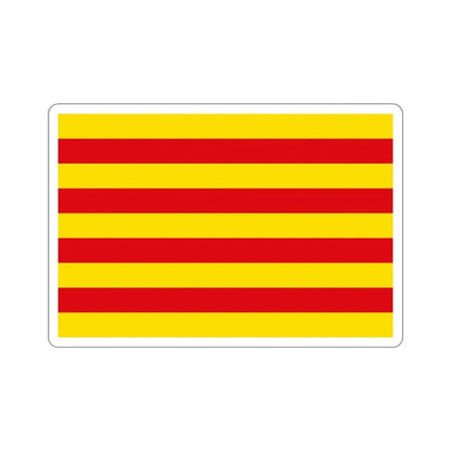 The Senyera the Flag of Catalonia Spain STICKER Vinyl Die-Cut Decal 5 Inch - The Sticker Space