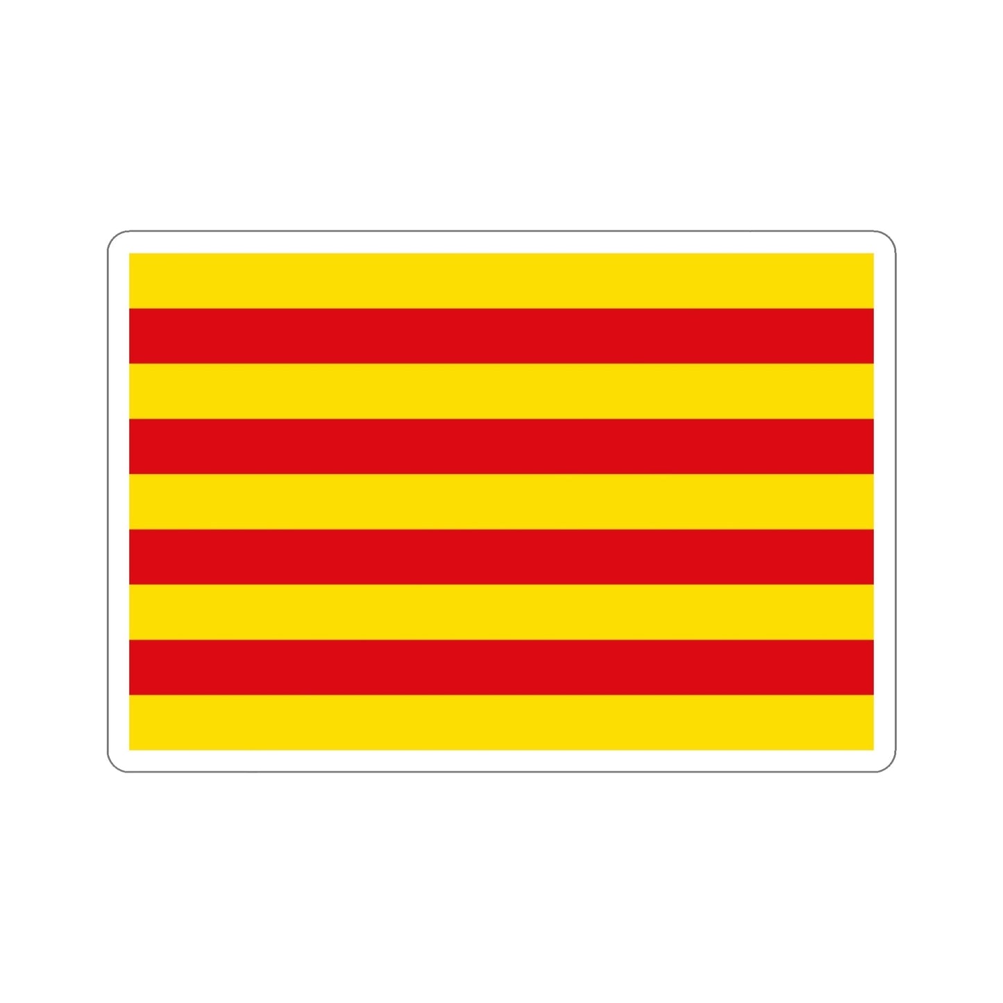 The Senyera the Flag of Catalonia Spain STICKER Vinyl Die-Cut Decal-6 Inch-The Sticker Space