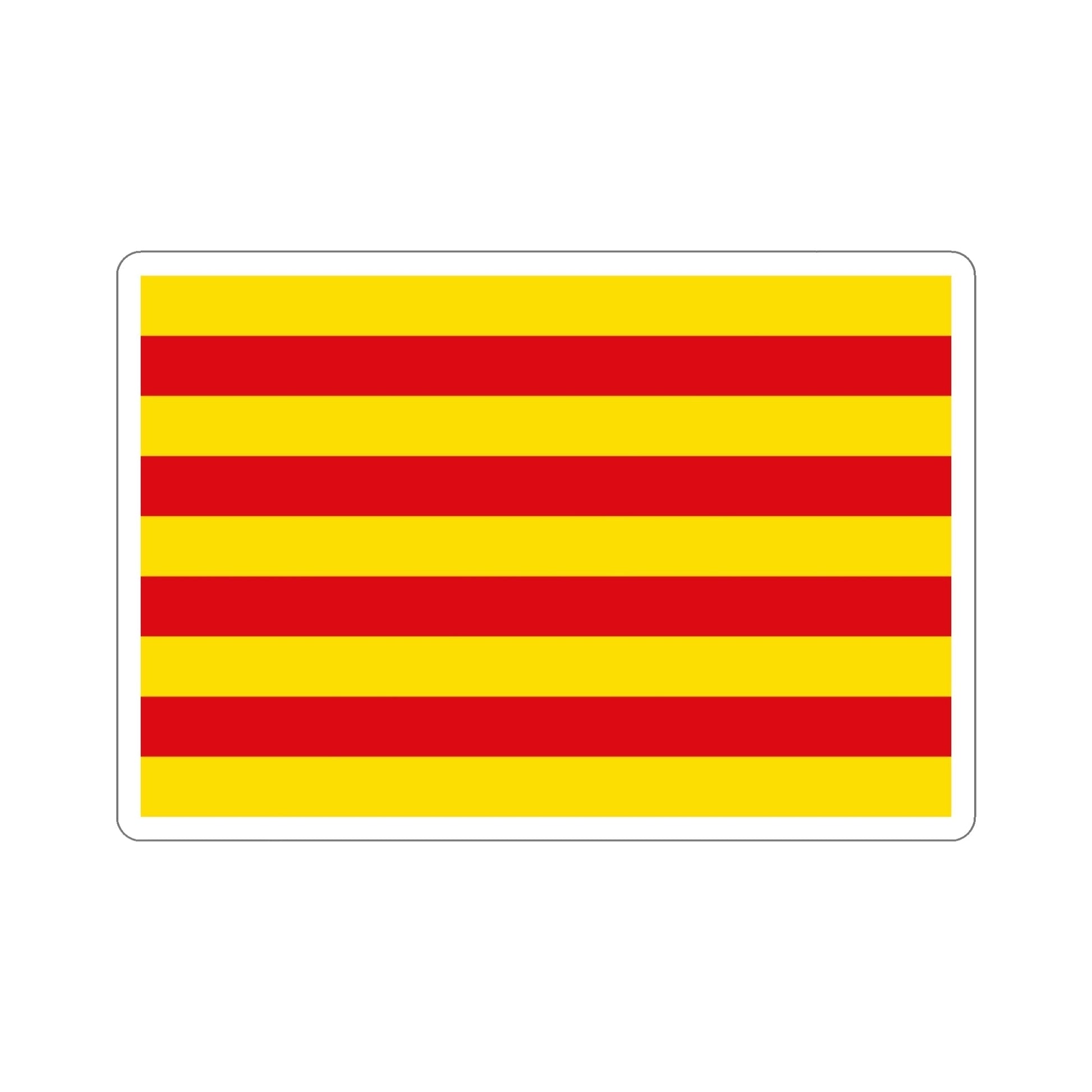 The Senyera the Flag of Catalonia Spain STICKER Vinyl Die-Cut Decal-6 Inch-The Sticker Space