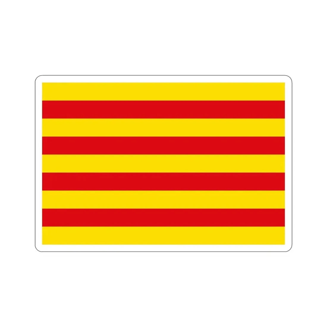 The Senyera the Flag of Catalonia Spain STICKER Vinyl Die-Cut Decal 6 Inch - The Sticker Space