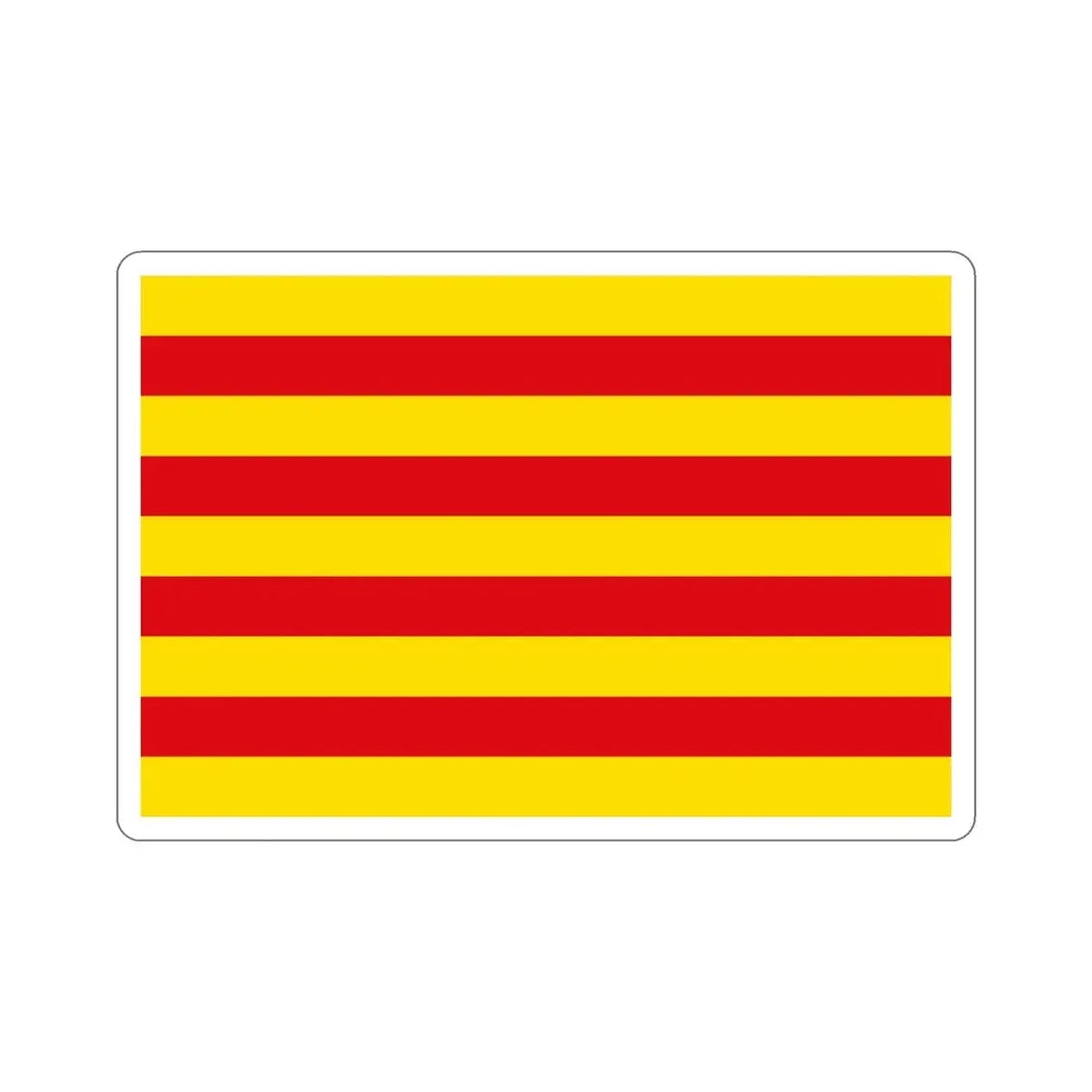 The Senyera the Flag of Catalonia Spain STICKER Vinyl Die-Cut Decal 6 Inch - The Sticker Space
