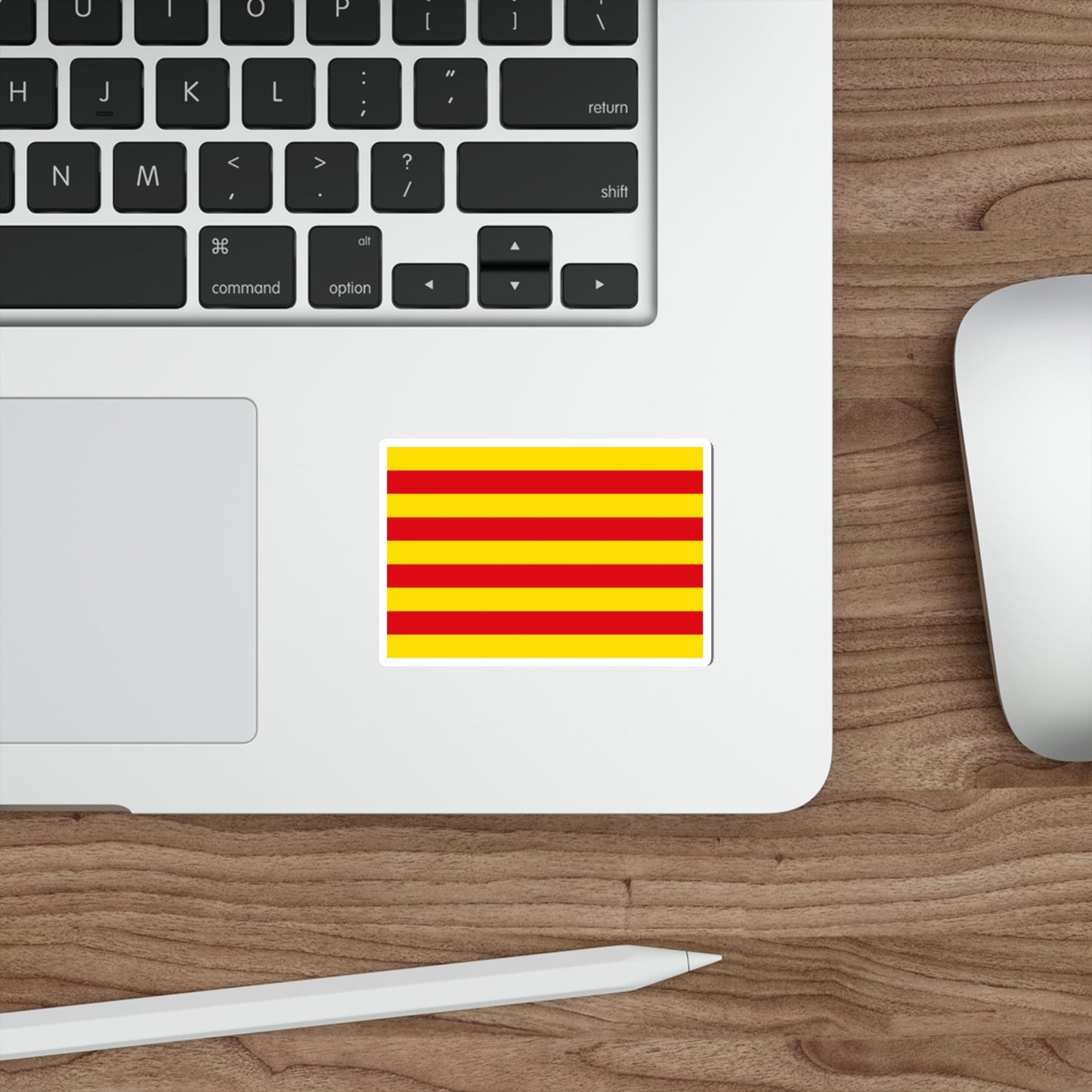 The Senyera the Flag of Catalonia Spain STICKER Vinyl Die-Cut Decal-The Sticker Space