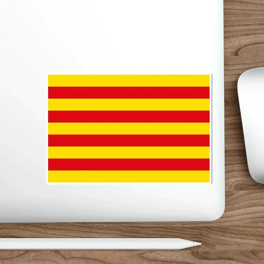 The Senyera the Flag of Catalonia Spain STICKER Vinyl Die-Cut Decal - The Sticker Space