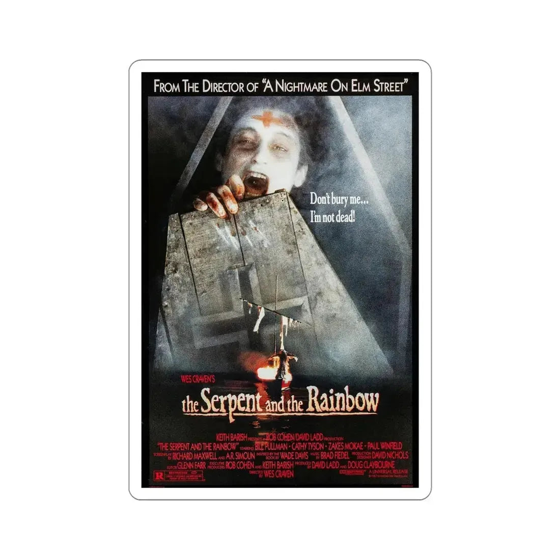 The Serpent and the Rainbow 1988 Movie Poster STICKER Vinyl Die-Cut Decal 6 Inch - The Sticker Space