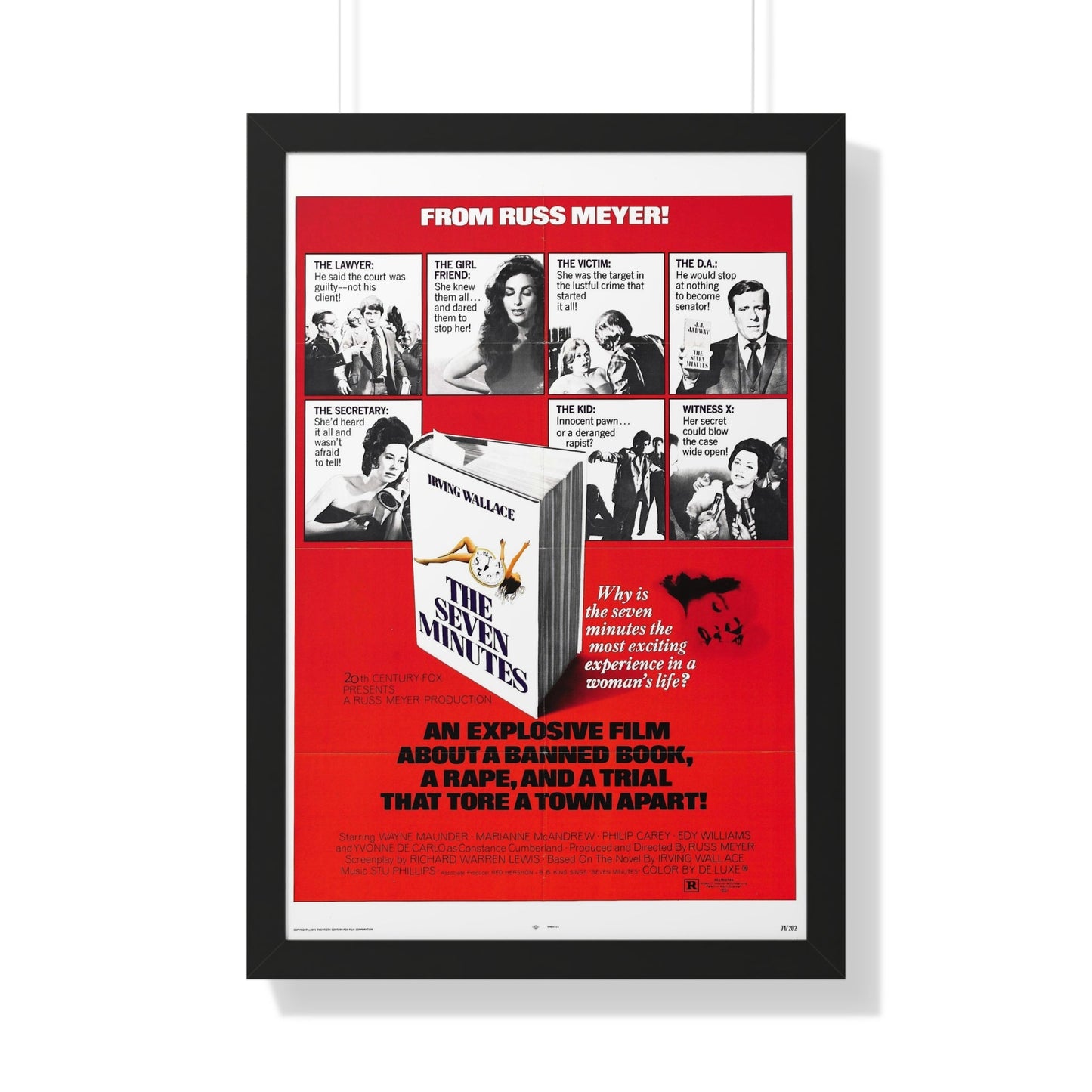 THE SEVEN MINUTES 1971 - Framed Movie Poster-20" x 30"-The Sticker Space