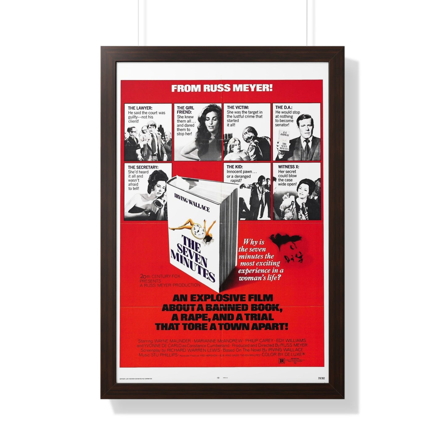 THE SEVEN MINUTES 1971 - Framed Movie Poster-20" x 30"-The Sticker Space