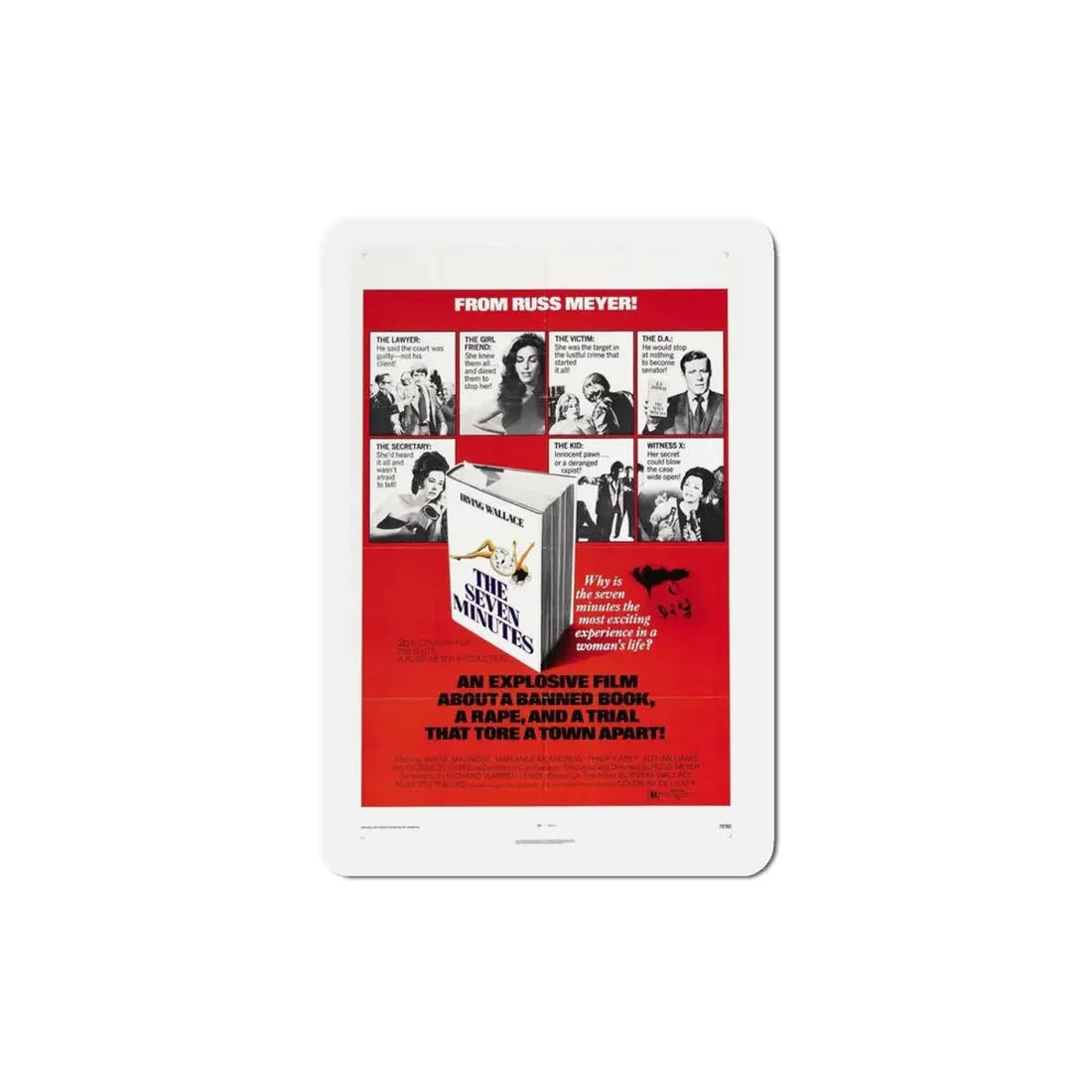 The Seven Minutes 1971 Movie Poster Refrigerator Magnet 4 Inch - The Sticker Space
